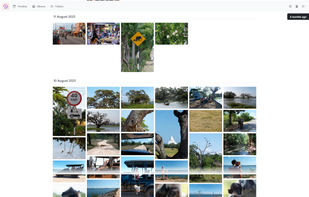 Timeline view in desktop mode
