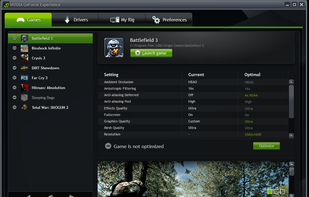 GeForce Experience screenshot 1