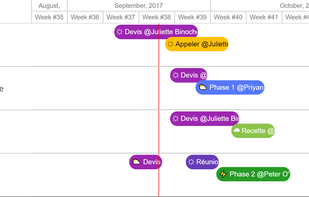 Timeline view