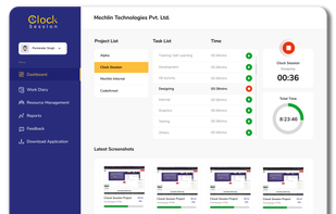 Clock Session screenshot 1