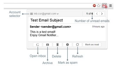 Notifier for Gmail screenshot 1