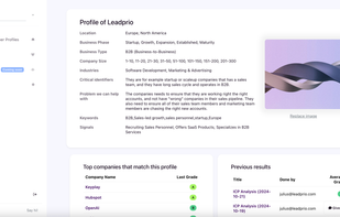 Created Ideal Customer Profile