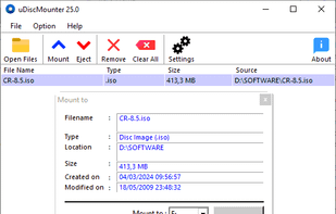 uDiscMounter screenshot 1