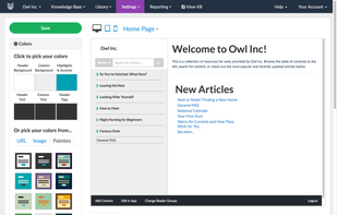 KnowledgeOwl Theme Builder