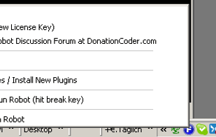 Farr Menu in the System Tray