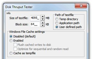 Disk Throughput Tester screenshot 1