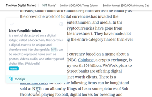Reading Articles and wondering what certain words mean? Get direct context with tooltipr