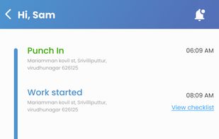 Employee timeline tracking