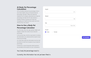 AI Body Fat Percentage Calculation screenshot 1