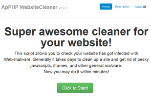 ApPHP WebsiteCleaner screenshot 1