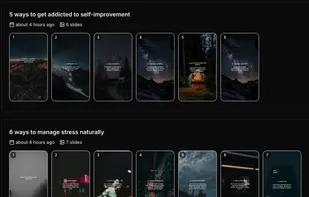 Generate slideshows in seconds (dark)