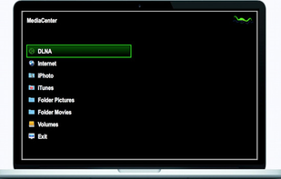 Media center: access local and internet media by remote control, iOS device, trackpad, Magic mouse or keyboard
