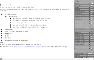 Vimflowy screenshot 1