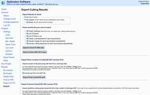 Optimalon Online Panel Cut Optimizer screenshot 2