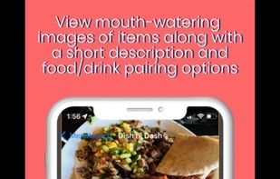 View mouth-watering images of items along with a short description and food/drink pairing options
