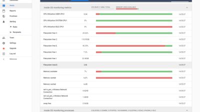 One easy-to-use dashboard summarizes all process, availability and performance monitoring metrics.