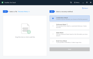 PassRec Excel Password Recovery screenshot 1