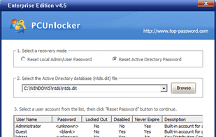 PCUnlocker screenshot 1