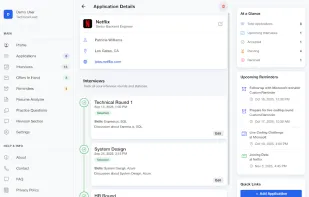 Manage all interviews and get interview question & answer suggestions based on your skills and experience.