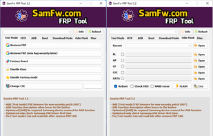SamFw Tool screenshot 1
