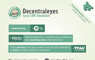 Decentraleyes screenshot 1