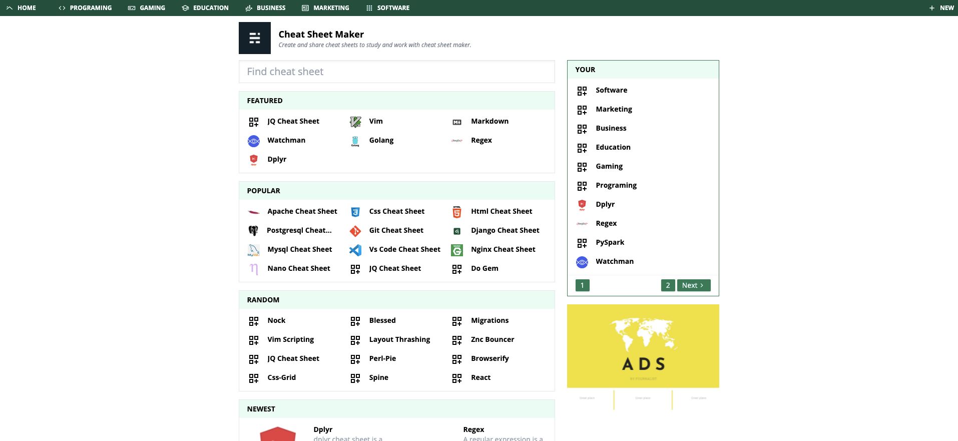 Cheat Sheet Maker Alternatives and Similar Sites & Apps AlternativeTo