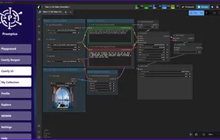 Promptus ComfyUI node based windows app