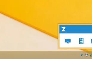 zSnap notification bar window.