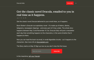 Dracula Daily screenshot 1