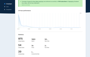 Check email campaign statistics