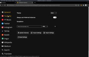 LibRedirect screenshot 2