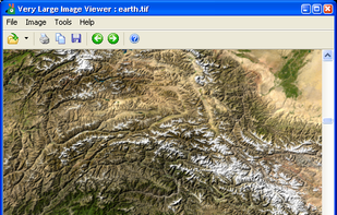 Vliv displaying a 43200x21600 image (1km resolution of the whole earth - see NASA's Blue Marble)