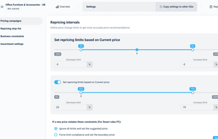 Custom Repricing Features