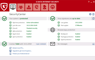 G Data InternetSecurity screenshot 1