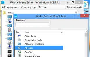 Win+X Menu Editor screenshot 2