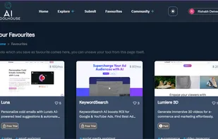 AI Toolhouse Favourites Page