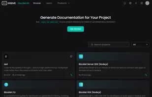 Generates docs, guides, and blogs from code and context. Model-agnostic, integrates into CI/CD pipelines, blockchain-anchored provenance.