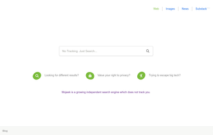 Mojeek Homepage (light mode)