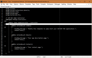 Zeus IDE screenshot 2