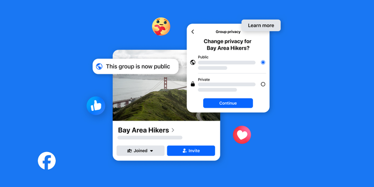 Facebook now lets group admins switch from private to public, with some protections image