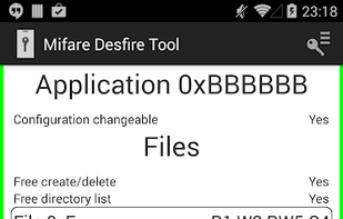 MIFARE DESFire EV1 NFC Tool screenshot 1