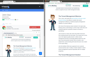 Live screen view of users interacting with your site in real time.
