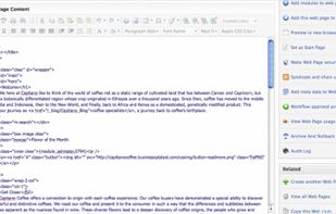 Web page content