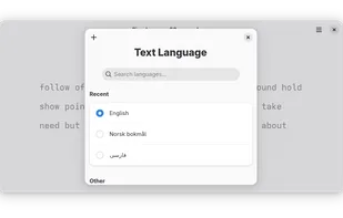 Text language selection