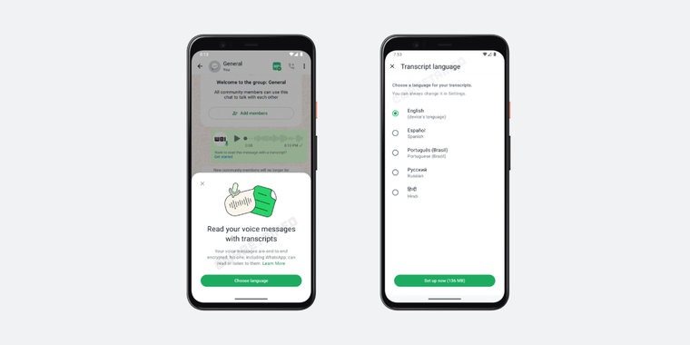 WhatsApp beta to introduce on-device voice message transcriptions image