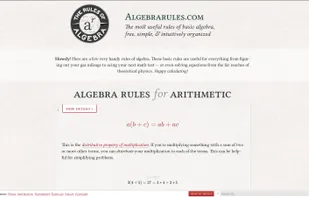 Algebrarules.com screenshot 1