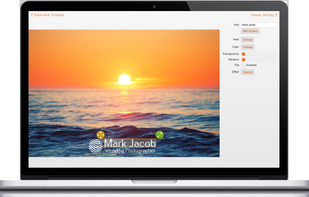 Visual Watermark comes with handy visual editor that allows you to design your watermark using your mouse.