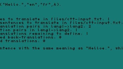 The Cultural Translation Tool in the Mac terminal.