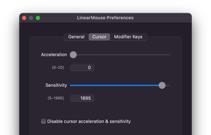 LinearMouse screenshot 1