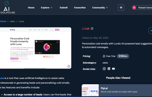 AI Toolhouse tools details page.